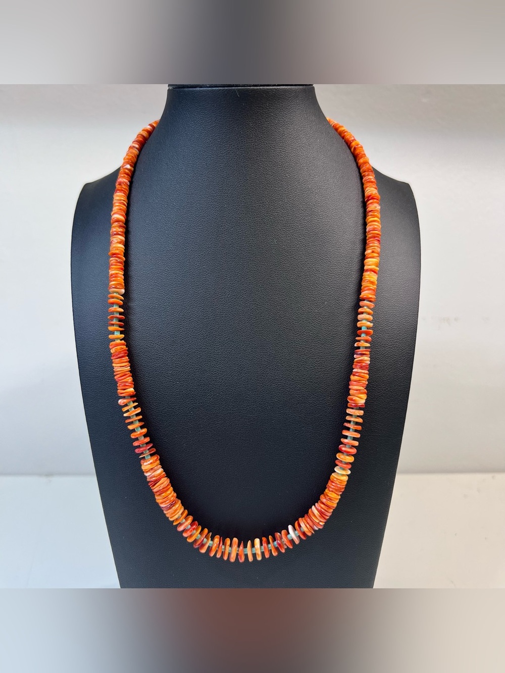 Native American Spiny Oyster Heishi Necklace